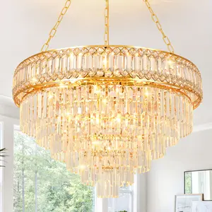Gorgeous Gold Crystal Chandelier, Exquisite Decoration for Your Home home decor light