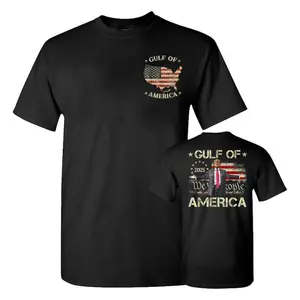 Gulf Of Usa America Trump Greeting From The Patriotic Gulf Shirt, Gulf Of USA America Est 2025 American Flag Trump Crewneck Graphic Unisex T-shirt