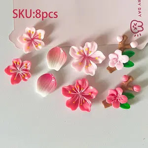 8/20pcs 3D Floral Refrigerator Magnets, Handmade Magnetic Decorations, Memo Pads, Magnet Set for Home Decoration, Flower Magnets