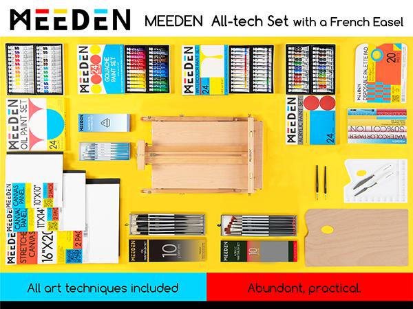 MEEDEN 149PCS Art Supplies with French Easel, All-in-one Painting Set for Artists Beginners MEEDEN 149PCS Art Supplies with French Easel, All-in-one Painting Set for Artists Beginners