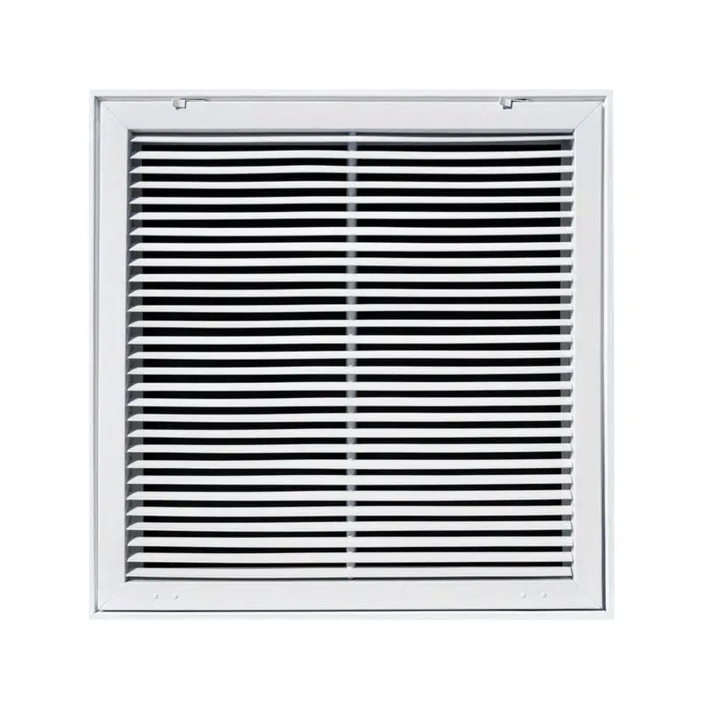 B & K 4514402 20 x 20 in. 1-Way Powder Coat White Steel Return Air Filter Grille, White