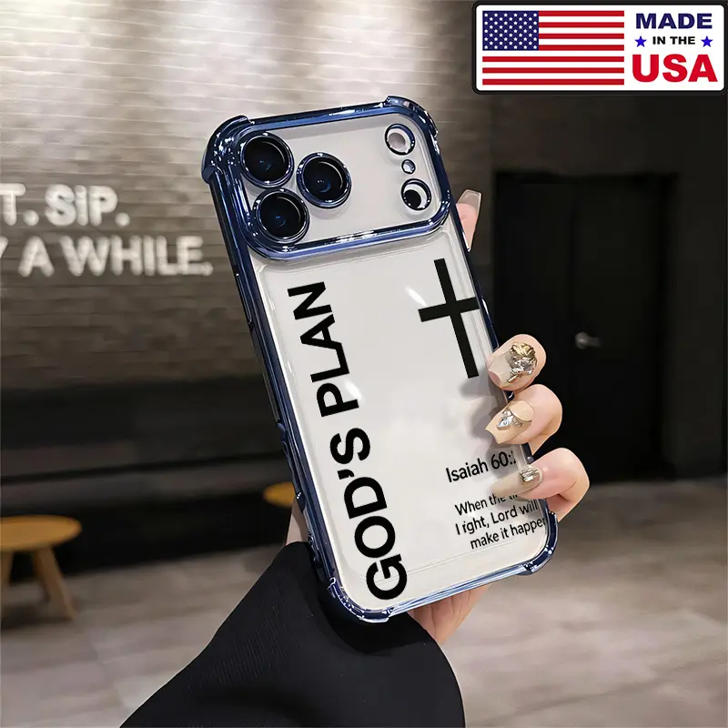 Customized Christian Smartphone Casing - Soft Silicone TPU Shockproof Cover, God's Plan Cross Isaiah 60:1 Bible Verse Aesthetic Vintage Design, Protection for iPhone 17/16/15/14/13/12 Plus Pro Max Ultra, Samsung 22/23/24/25 Plus Pro Max Ultra, Cellphone,,