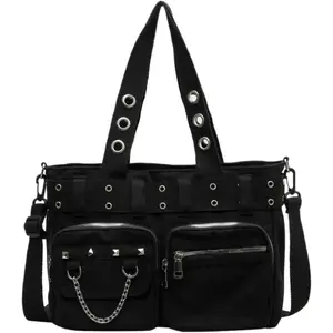 Steampunk Goth Messenger Bag Fashion Punk Gothic Shoulder Bag Backpack Purses