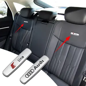 Automotive Seat Back Metal Emblem, Interior Decoration Sticker for Cars, Easy Installation Without Damaging Seats, Fits Sline A3 A4 B8 8P B9 8V A1 A6 C6 Q3 Q5 C7
