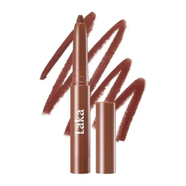 Laka Lip Liner - Smooth & Blendable Soft Matte Lip Contour Pencil for Shaping & Overlining Lips | Waterproof Formula, Oil-Cleanse Off, Long-Lasting Wear | #07 Espresso Temper (Warm Espresso Brown)