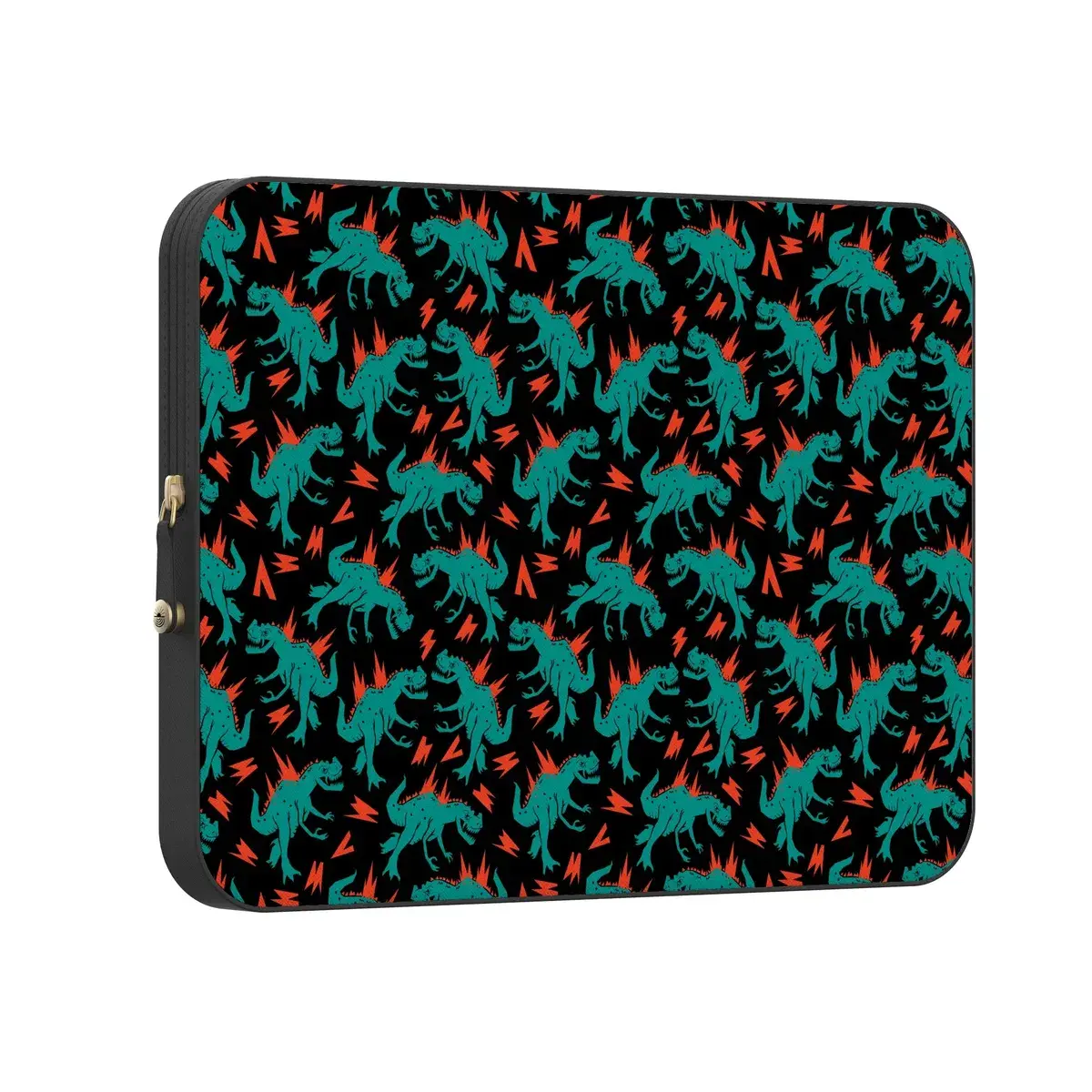 Casely MacBook Laptop Sleeve Case - You're Dino-mite Green Dinosaur, PU Leather, Magnetic Snap-Lock, Manufacturer Warranty, Scratch-Free Cushioning
