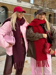 Women's Fashion New Scarf, Winter Plaid Scarf, Thick Warm Headscarf, Multi-Functional Use Scarf, Stylish and Cozy Accessories Winter Scarf Keffiyeh, Casual Soft Scarf