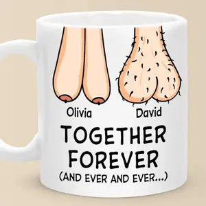 Personalized Together Forever Couple Mug, Custom Name Coffee Mug for Couples, Romantic His and Hers Mug Gift