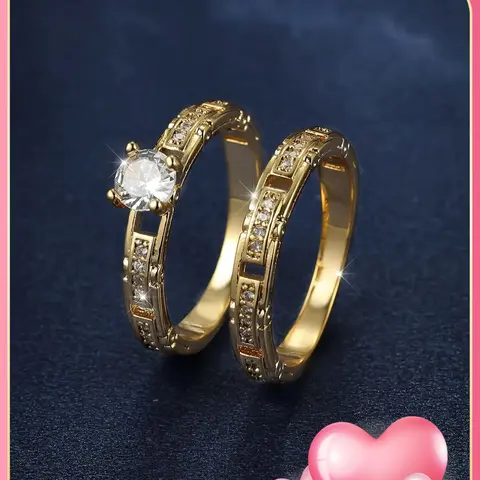 Fashion Hollow Out Design Artificial Zircon Inlaid Sparkling Rings, Statement Rings, Elegant Luxury Ring for Women & Men, Trendy All-match & Exquisite Jewelry for Birthday Gift, Artificial Gemstone Ring, Unique Rings