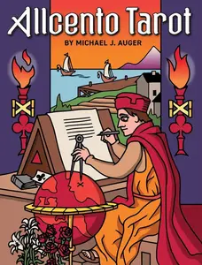 Allcento Tarot by Michael J. Auger - 100 Borderless Cards with Black Edges, 144-Page Illustrated Guidebook, Expanded Deck with Zodiac & Triumph Cards