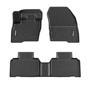 GARVEE Floor Mats for 2015-2024 Ford Edge, TPE All Weather Custom Fit Front 1st & 2nd Row Floor Mats Liner Tray