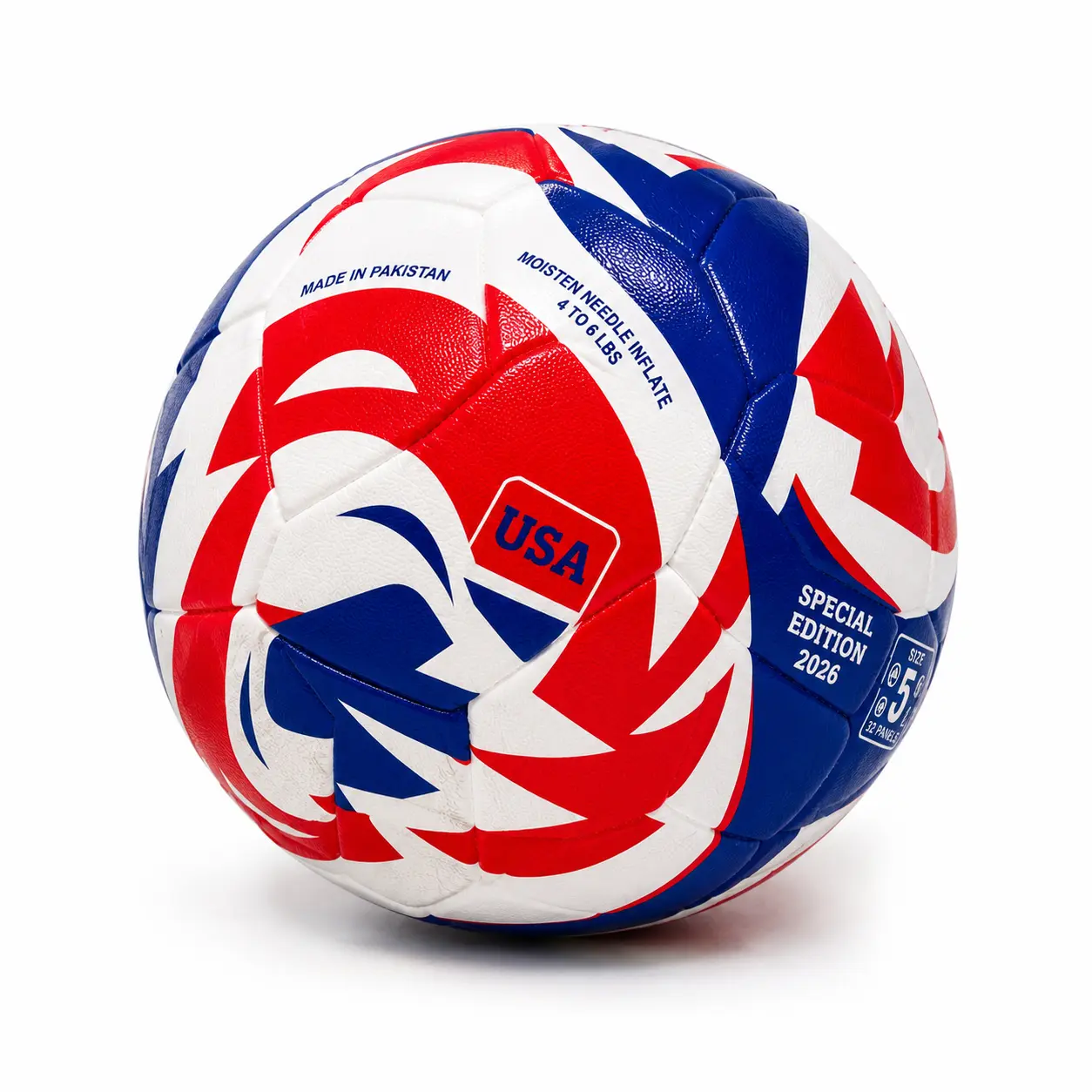 Soccer Ball | Red, Blue & White | Textured Grip