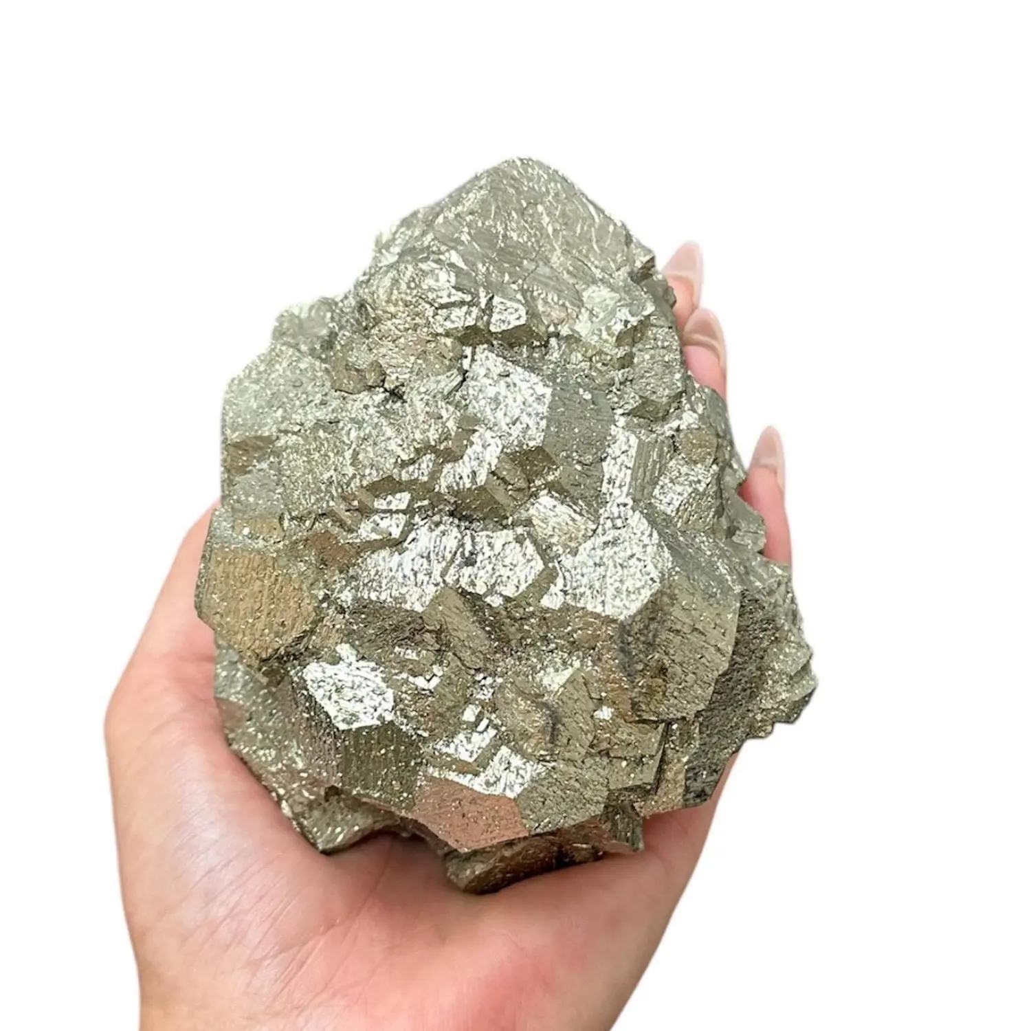 New Pocket Peruvian Pyrite | Large Crystal | Rare Texture | Striated Gold