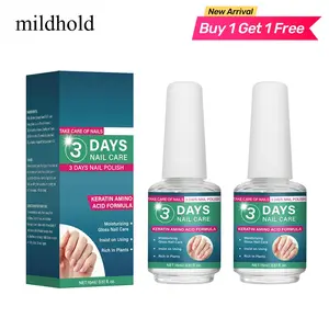 [Buy 1 Get 1 Free] Mildhold 3 Days Nail Care Formula with Keratin Amino Acid & Aloe，15ml ，Nail Nourishment Treatment with High Brightness & Scratch Resistance