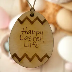 Personalized Easter Egg Tag, Easter Basket Name Tag