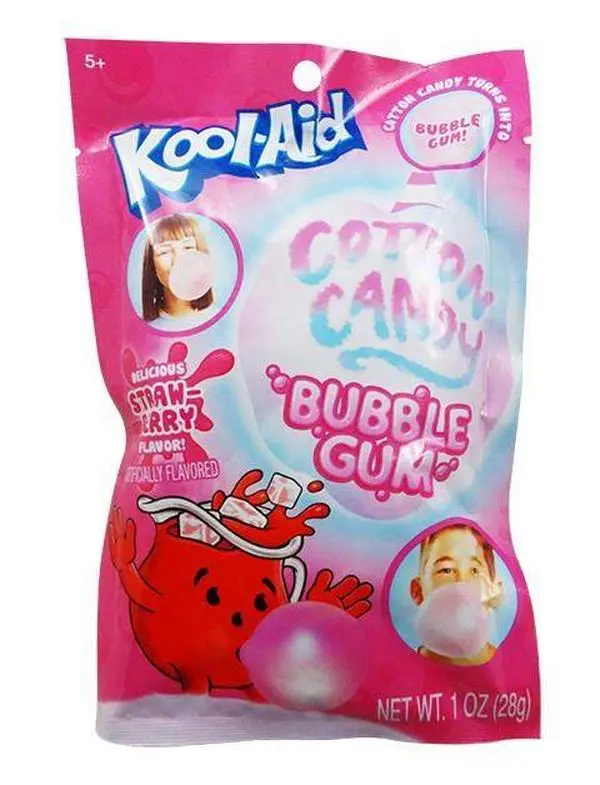 CandyRific Kool-Aid Cotton Candy Bubble Gum Peg Bag (1 oz. bag) (27867)
