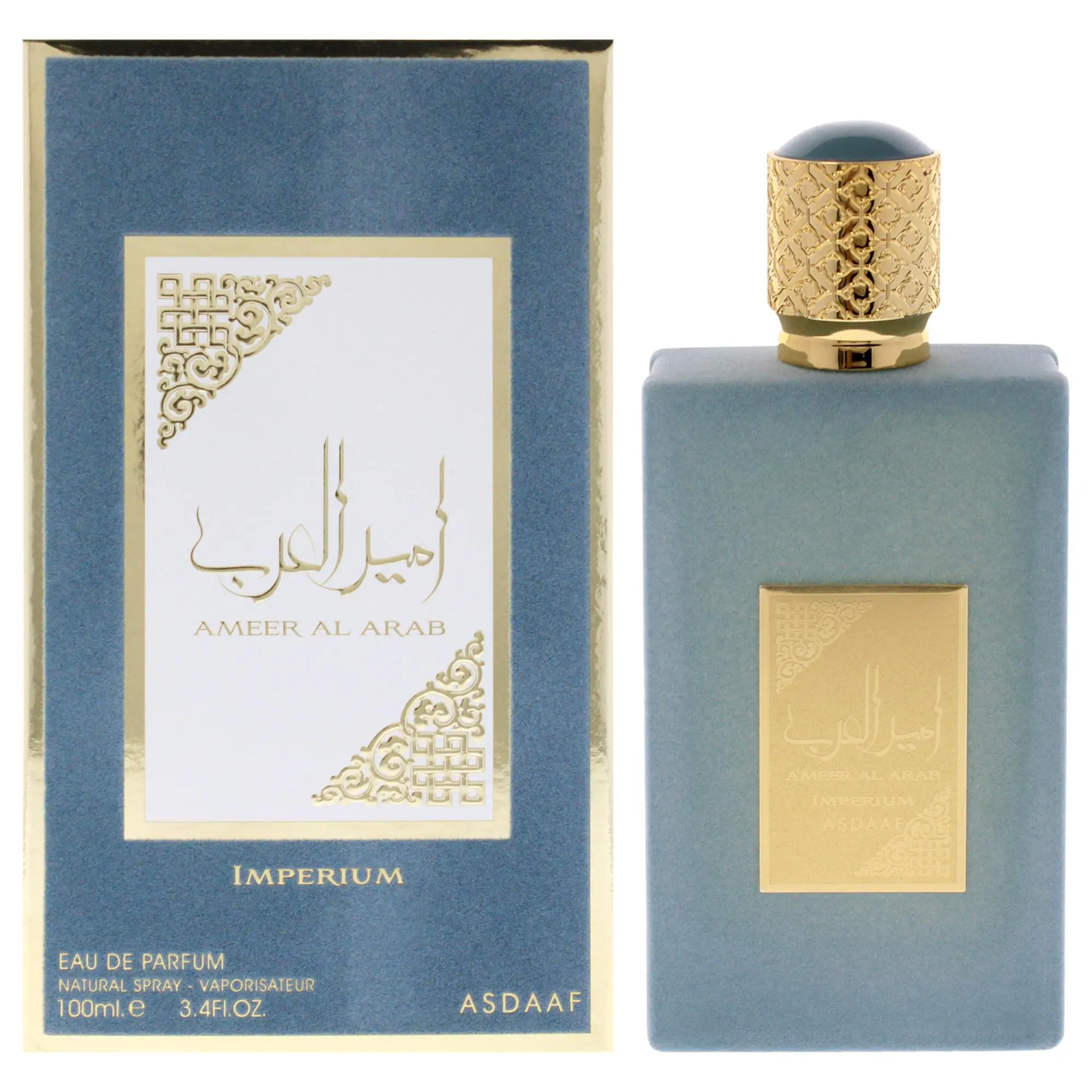 Imperium by Lattafa Ameer Al Arab Asdaaf Luxurious EDP Spray for Men - 3.4 oz (100ml) Spray Bottle, Single Unit, Easy to Apply Naturally, Continuous Spray Bottle