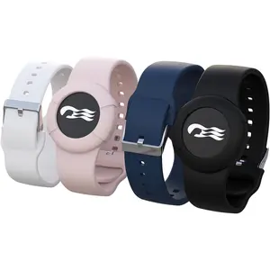 4 Pack Princess Cruise Medallion Holders for  and Adults,  Wristbands for Carnival  Medallion - 2 Sizes (S/M and M/L) in One Pack, Black and Dark Blue (M/L),  and White (S/M)