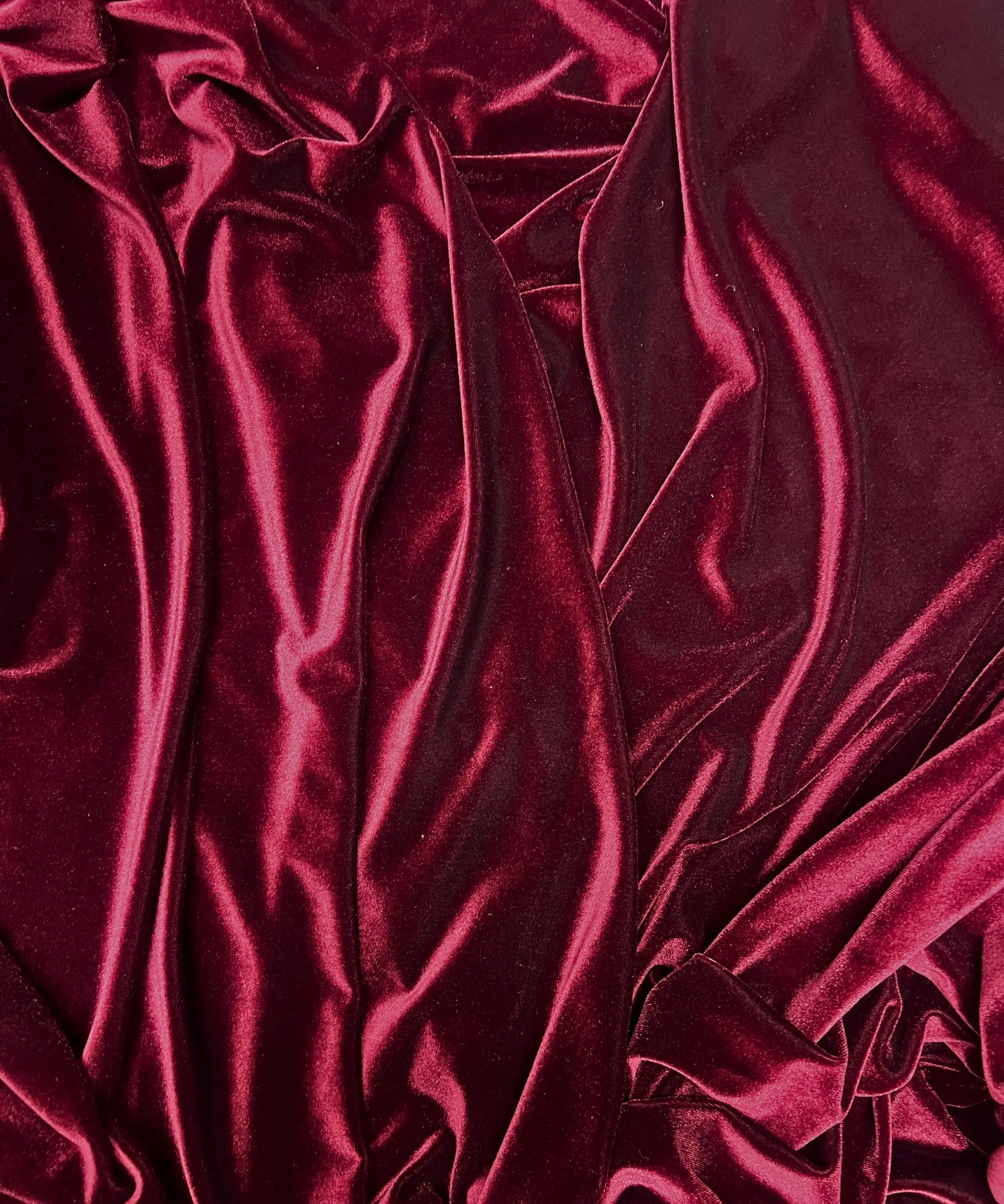Burgundy Stretch Velvet