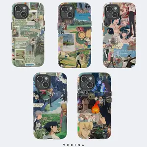 Artistic Anime Howl’s Moving Castle Case with Ghibli Inspired Imagery, Protective Phone Cover for iPhone
