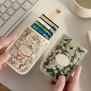 Large Capacity Pull-Out Card Holder, ID Card Case, Creative Multi-Card Slot Anti-Magnetic Slim Thin Card Wallet, Card Organizer