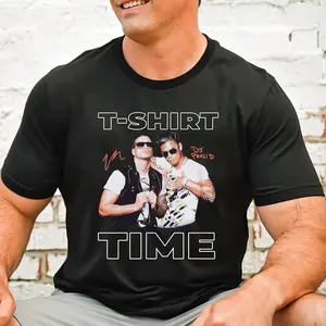 T-Shirt Time Shirt, Funny Jersey Shore Tee for Men, DJ Pauly D Graphic T Shirt, Trendy Summer Outfit