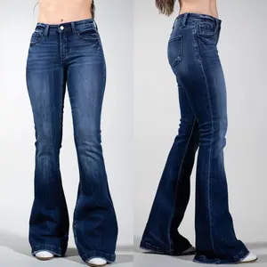 BME DARK Midrise Nondistressed Flare Jeans