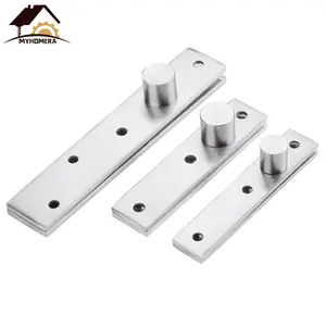Stainless steel 360-degree rotating shaft wooden door upper and lower hinges, eccentric top and bottom hinges for rotating wooden doors