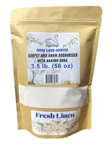 Eleganceinlife Fresh Linen-Scented Carpet and Room Deodorizer with Baking Soda, 3.5 lb. (56 oz)