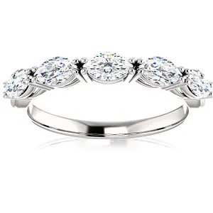 1 1/2 Ct Oval Moissanite Wedding Ring Available in White, Yellow or Rose Gold