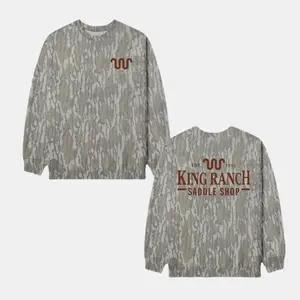 King Ranch Original Bottomland Tee For Men And Women Camo Pattern Men's Sweatshirt, Hoodie, Long Sleeve Outdoor Hunting Pullover, Soft & Durable Camouflage Sweatshirt, Hoodie, Gift for Men