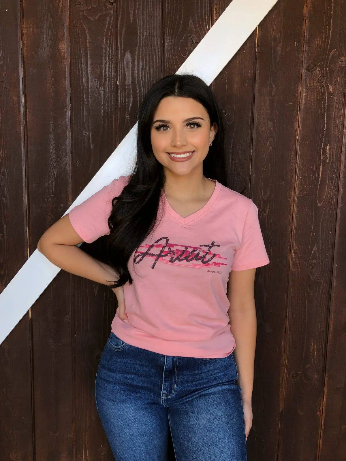 ARIAT – WOMEN’S REAL Logo Script Classic Fit Tee ( Quartz Pink )