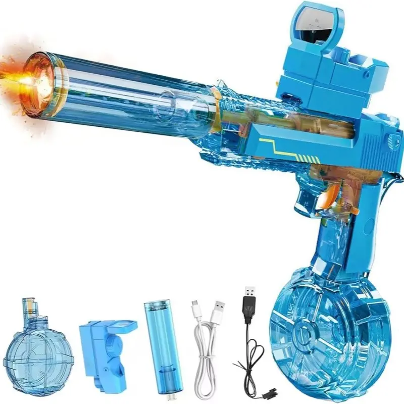 Large LED Electric Toy Water Gun, Summer Fun, Perfect Night Gift, High Capacity Continuous Fire, Outdoor Pool Party, Unisex