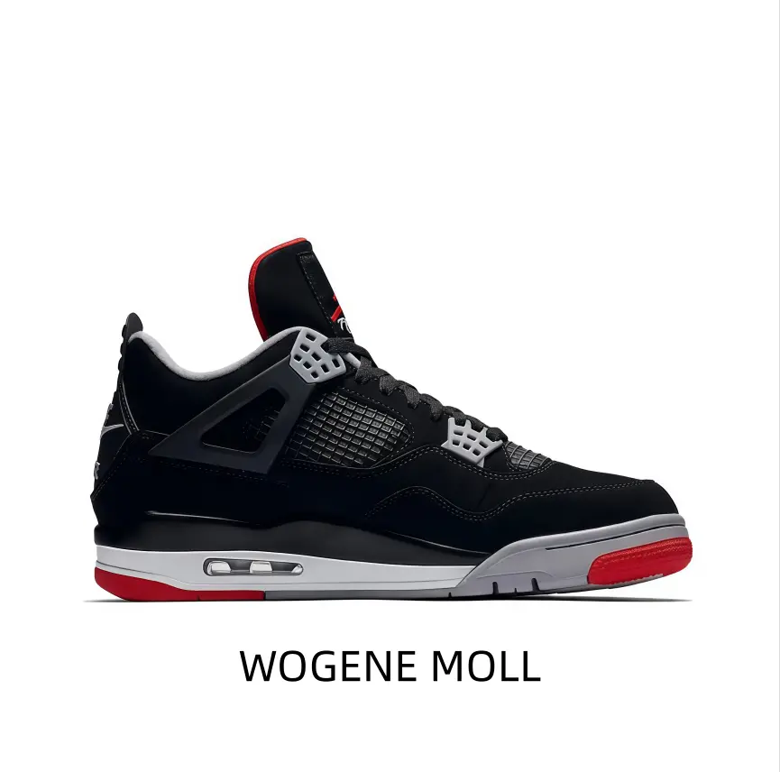 White Black Red Mid Top Basketball Sneakers, Mixed Leather Upper, Sculpted Jagged Midsole, Retro Street Footwear