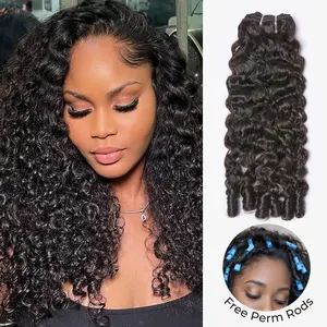 [Wequeen] Easy Blend Burmese Curly Hair Bundles 100% Human Hair 14-26 Inches Natural Curls for Black Queens Quick Weave & Glue-In Fulani Braids Budget-Friendly