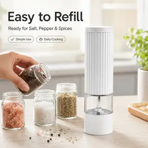 Adjustable Coarse-Fine Grind Sea Salt & Pepper Precision Seasoning Mill for Home Kitchen