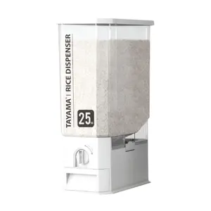 Tayama TRD-155 55 lbs Ant-Proof Self-Dispensing White Rice Dispenser, Kitchen Food Storage Grain Container Utensil, Ant-Proof Food Containers, Self-Dispensing Food Containers