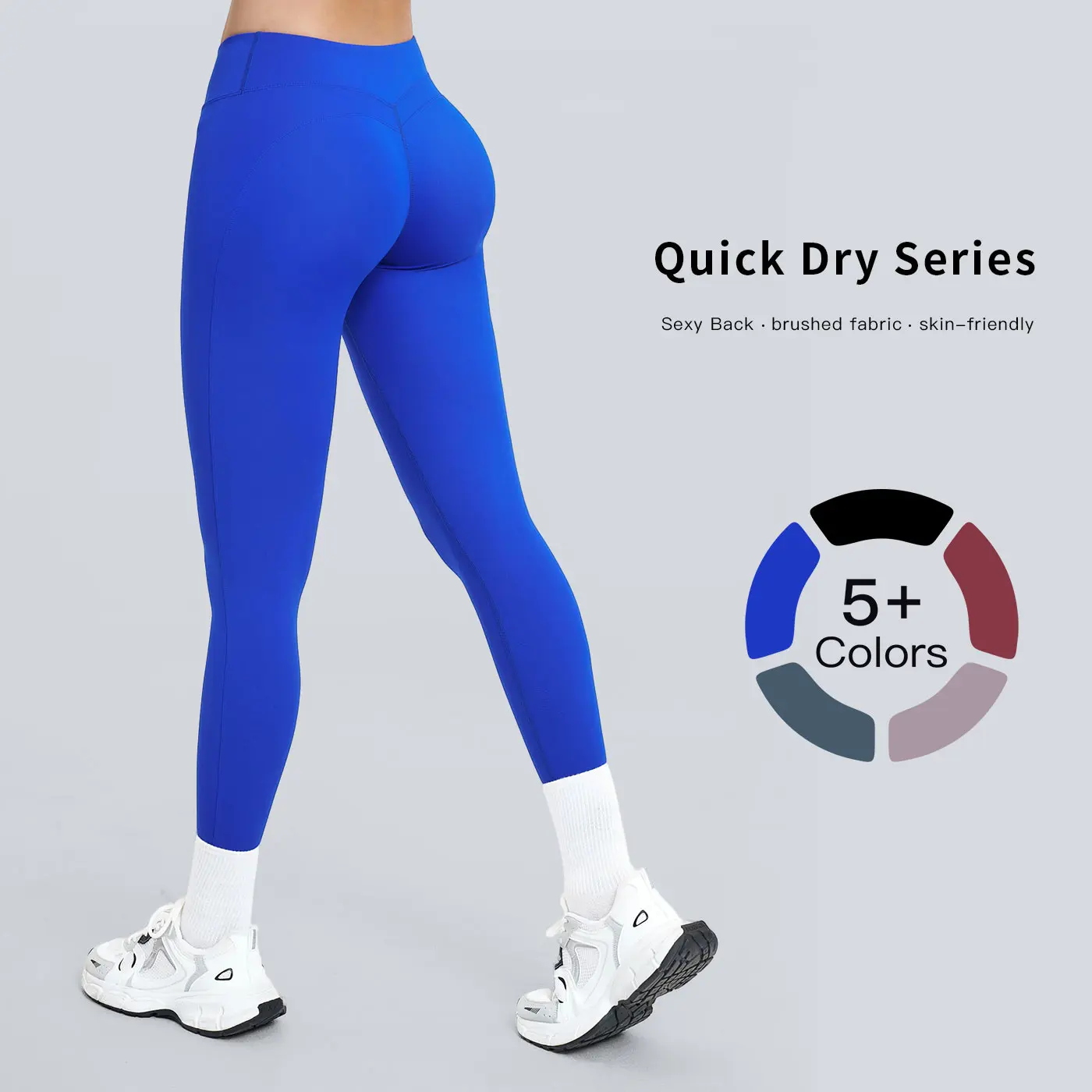 Tenwolf Women's Soft High-Waist Leggings, Stretchy Quick-Dry Athletic Pants for Yoga, Fitness, and Outdoor Sports, Fitness Tight Fit, Gym Running Leggings, Gym Yoga Wear