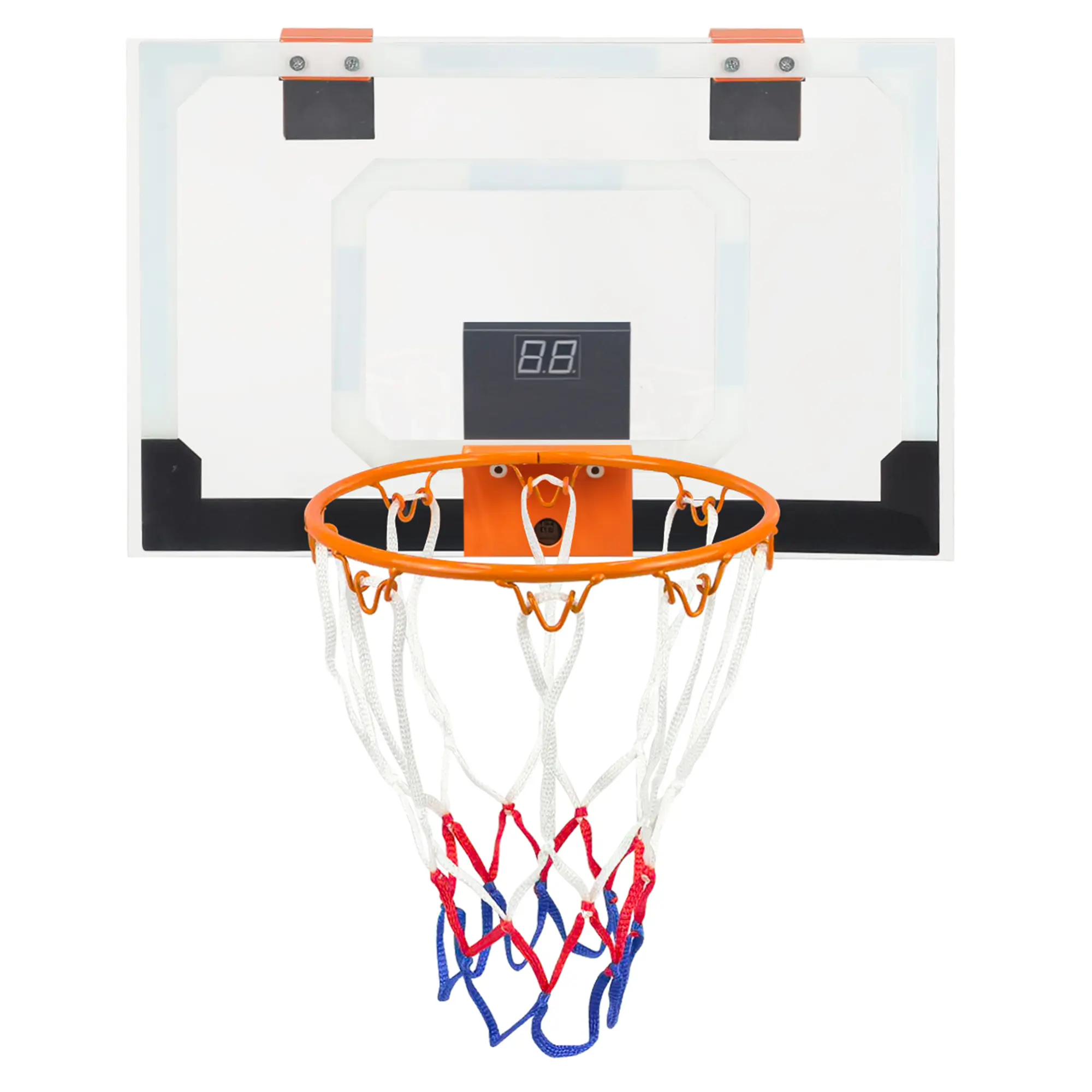 Compact Mini Basketball Hoop for Youth & Children - Door-Mount, Shatterproof Acrylic Backboard, Sturdy Metal Rim, Built-in Electronic Scoreboard, Easy Setup, Ideal for Family Nights Indoor & Office Stress Relief