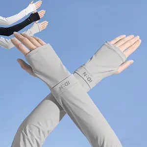 Summer Arm Sleeves (with Thumbholes) — UPF 50+ Sun & UV Protection | Breathable & High-Stretch | Unisex Cooling Arm Warmers for Outdoor Cycling | Ideal for Sports, Fitness, Biking, and Driving