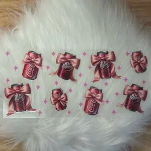 #476 UVDTF Wrap 16oz Cup Wrap Decorative Stickers Waterproof Adhesive Vinyl Decal