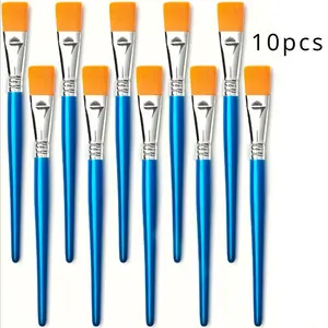 10pcs Pen Brush, Paint Brush, Oil Painting Pen, Paint Pen, Flat Head Painting Pen
