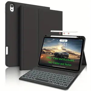 Bluetooth-compatible Keyboard Case for 10th Gen iPad, RGB Backlit Keyboard, Slim Stand Protector, Pen Slot, Shell, Compatible with A16 iPad (2022)