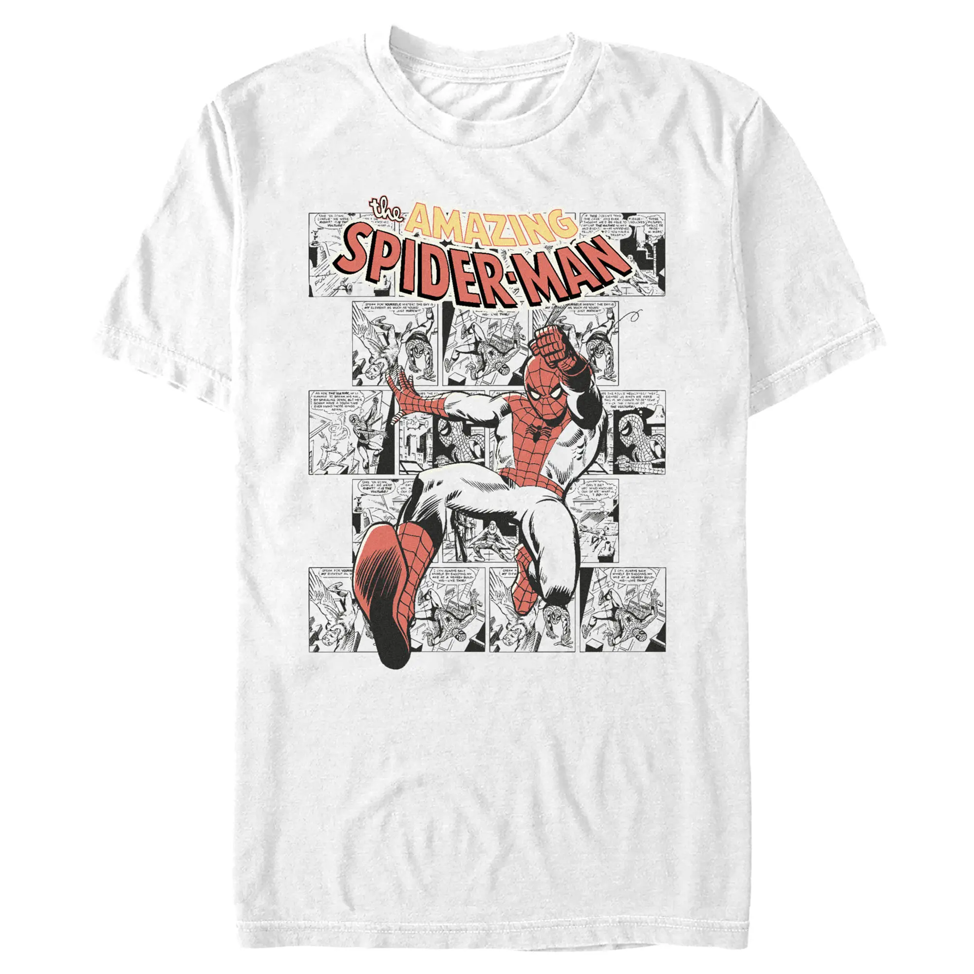 Men's Spider-Man Classic Comic Panels T-Shirt