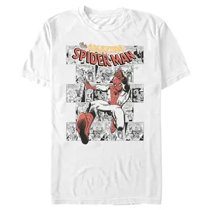 Men's Spider-Man Classic Comic Panels T-Shirt