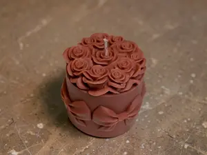 Huge Bowknot Rose Candle