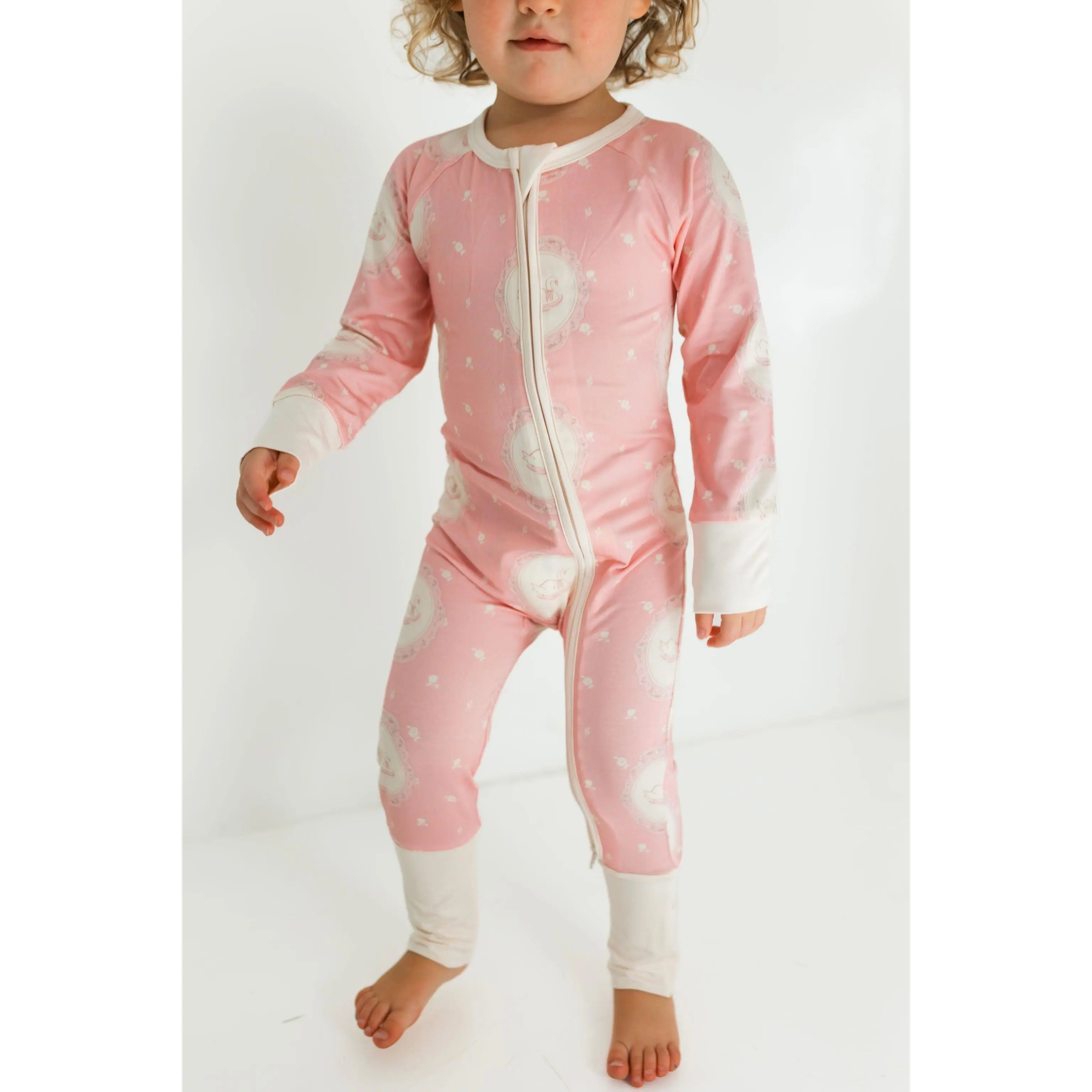 Sleeping Swan Zipper Romper