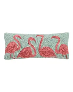 Green Combo - Flamingo Beach Hook Pillow - Peking Handicraft