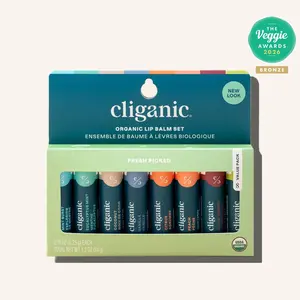 Cliganic Fresh Picked Organic Lip Balm Set with Beeswax and Sunflower Oil Skincare Moisturizing Comfort