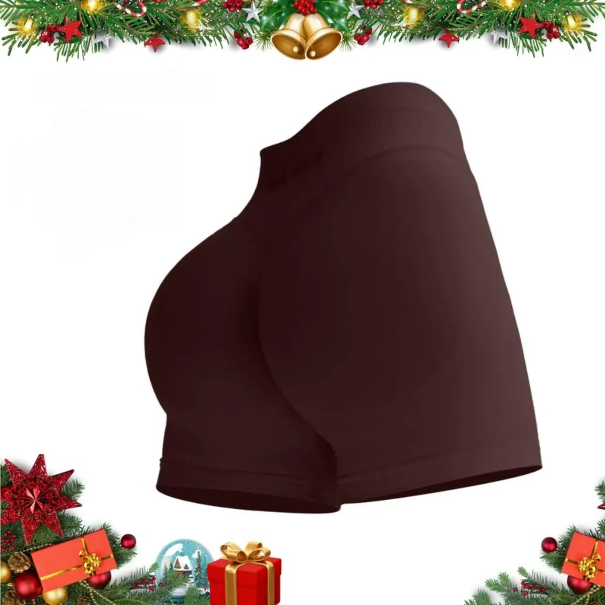Coral Canton Impact Shorts,High Waisted Butt Lifting,Shaping Curve-Hugging Compression 3